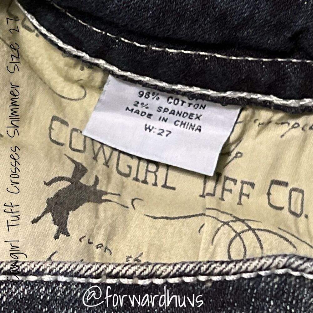Cowgirl Tuff Crosses Shimmer Size 27 (US 6) NWT - Picture 6 of 8